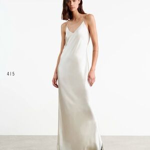 Nili Lotan Cream Maxi Dress
